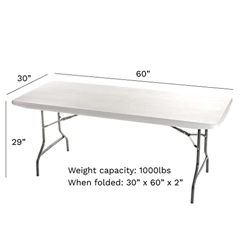 Iceberg - 65513 30" X 60" Folding Table, Platinum, IndestrucTable TOO 500 Series (MADE IN USA) - Image 3
