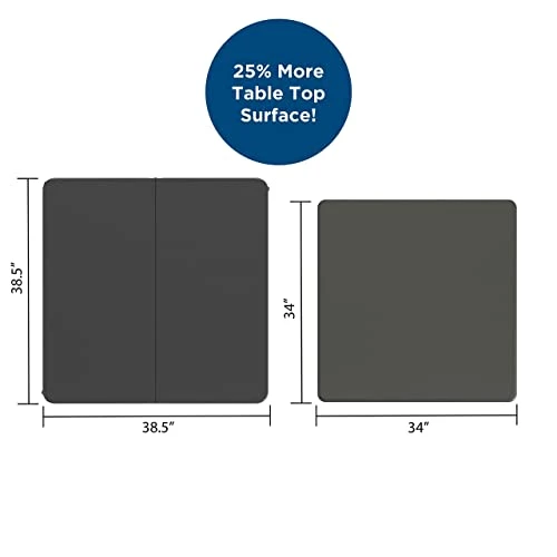 COSCO XL 38.5" Fold-in-Half Card Table W/ Handle, Black, Indoor & Outdoor, Portable, Wheelchair Accessible, Camping, Tailgating, & Crafting Folding Table - Image 4