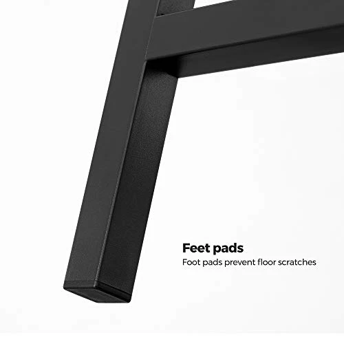 VASAGLE Bar Stools, Set Of 2 PU Upholstered Breakfast Stool, 15.7 X 11.8 X 24.4 Inches, Backless, Simple Assembly, Industrial, Dining Room Kitchen Counter Bar, Black Seat And Black Frame ULBC068B81 - Image 7