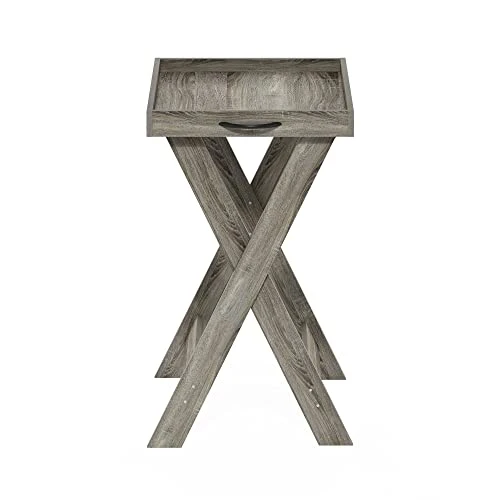 Furinno Classic Tray Table With Removable Tray, French Oak - Image 2