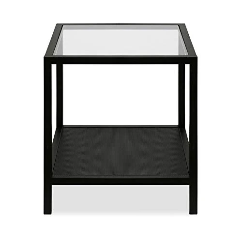 Henn&Hart 20" Wide Square Side Table In Blackened Bronze, Table For Living Room, Bedroom - Image 4