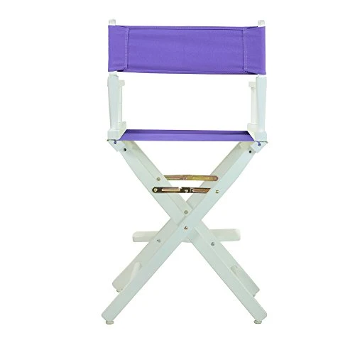 Casual Home 220-01/021-41 Temporary Seating Director Chair 24" - Counter Height WhiteFrame/Purple Canvas - Image 3