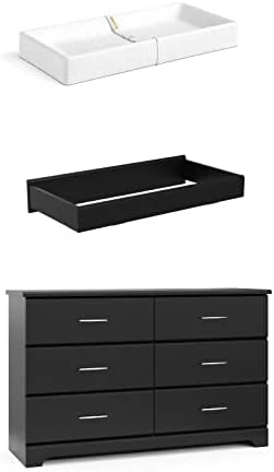 Storkcraft Brookside 2 Drawer Changing Table Dresser (Pebble Gray) β Nursery Dresser Organizer With Changing Table Topper, Chest Of Drawers For Bedroom With 2 Drawers, Universal Design - Image 8