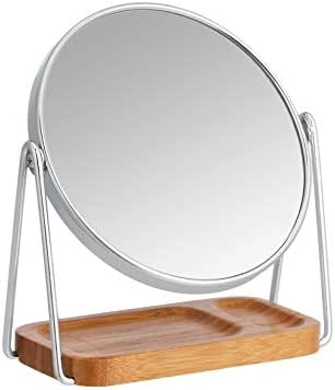 Amazon Basics Vanity Mirror With Bamboo Rim - 1X/5X Magnification - Image 6