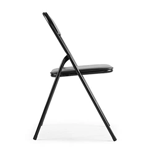 LAZYMOON 6-Pack Plastic Folding Chairs Wedding Banquet Seat Premium Party Event Chair Black - Image 5