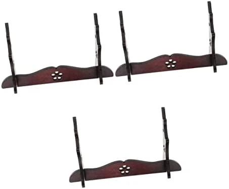 Zerodeko Storage Handicraft Flute Swords Hanger Samurai Holder Katana Rack Table Single Office Wizard Home Wand Wooden Brown Decorative Shelf Collection Organizer 5pcs - Image 14
