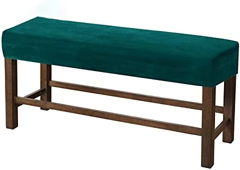 SINKITA Velvet Bench Seat Cushion Slipcovers Workbench Cover, Soft Bench Seat Furniture Protector For Piano Bench Dining Chair Garden Bench Dining Room Bedroom Bench Room-Grey-Large - Image 12