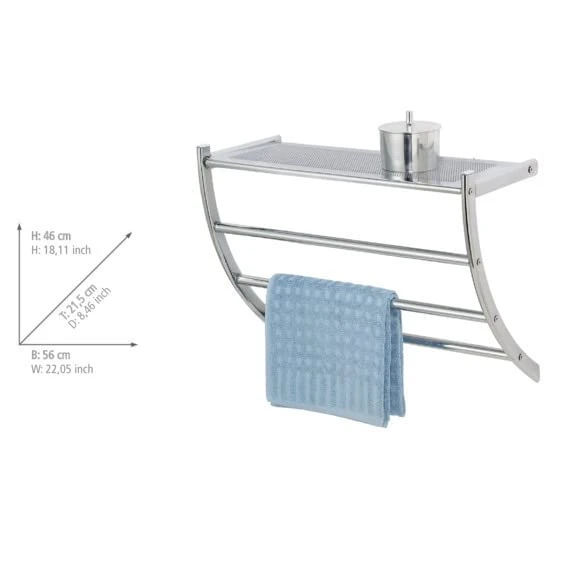 Wenko 15578100 Étagère Murale Pescara Chromé - Image 2