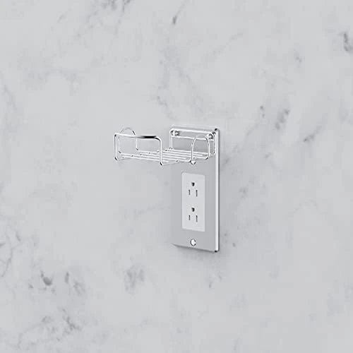 Wall Outlet Shelf Metal Panel Stainless Steel Bracket For Echo Devices, CellPhone, Ipad, Speaker,Stand Holder Mount Accessories Perfect For Bathroom, Kitchen, Bedrooms Easy Installation(Aluminum) - Image 4