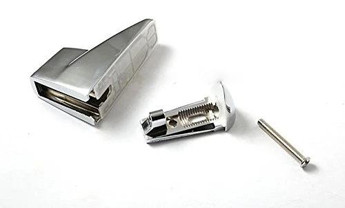 XVL 14-Inch Bathroom Glass Shelf, Chrome GS3004B - Image 3