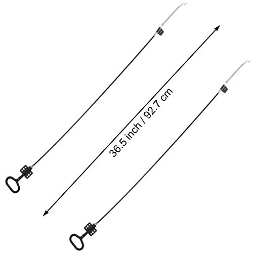 STARVAST Sofa Recliner Cables, 2Pcs Couch Release Cables Replacement D Ring Couch Recliner Pull Handle, Hook Exposed Cable Length (4.75") Total Length 36.5 Inch - Image 4