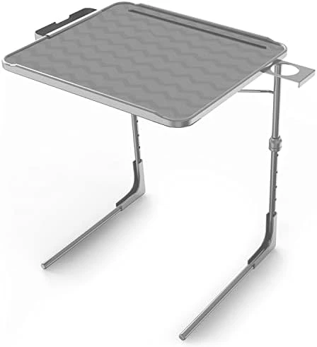 Table-Mate XL PRO TV Table Tray - Portable Adjustable Folding Trays For Eating Or Work Laptop, Slate Gray - Image 7