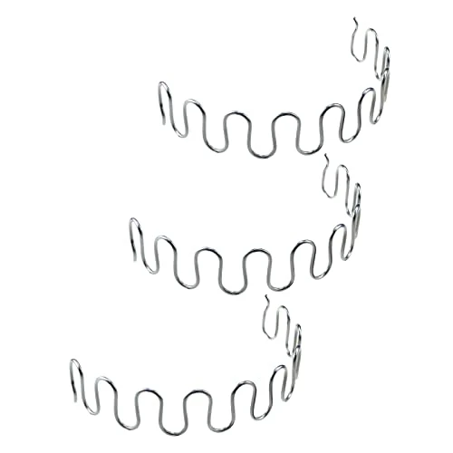 Coshar 3Pcs 16-Inch Sofa Upholstery Spring Replacement, Furniture Recliner Couch Repair Set, Screws And Clips Included - Silver