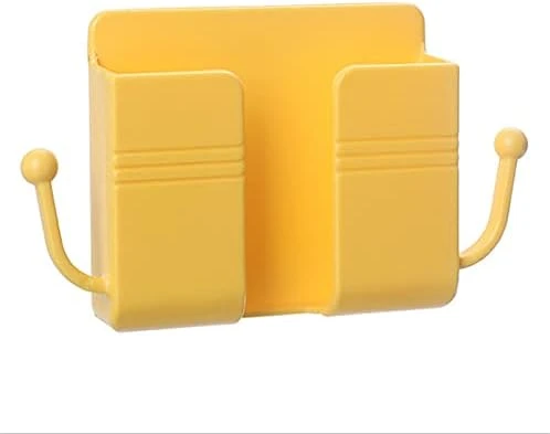 Sakalaexp Wall-Mounted Storage Box Remote Control Mobile Phone Plug Charging Wall Holder Self-Adhesive Punch Free Organizer Rack Cellphone Wall Mount Bed Side Shelf For Home Office - Image 12