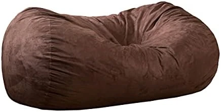 Great Deal Furniture Flora Traditional 6.5 Foot Suede Bean Bag (Cover Only), Tuscany - Image 10
