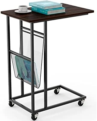 Tray Metal End Table Side Table Round Tray Removable Tray Outdoor & Indoor Drink Snack Coffee Table Telephone Table (Black(2 Plates)) - Image 10