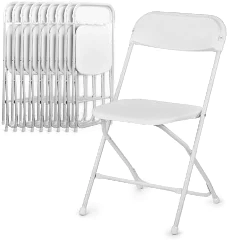 Magshion Plastic Folding Chair Set Of 10 Comfortable Outdoor Indoor Event Chair Lightweight Folding Chair 250LB Capacity White - Image 8