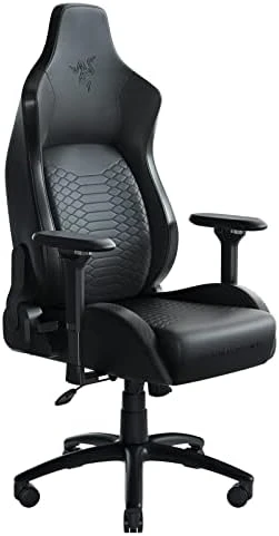 Razer Iskur Gaming Chair: Ergonomic Lumbar Support System - Multi-Layered Synthetic Leather - High Density Foam Cushions - Engineered To Carry - Memory Foam Head Cushion - Black/Green - Image 4
