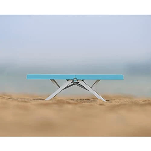 Maarch Small Folding Table, Portable Beach Table, Tray Table, Foldable Low Picnic Camping Table For Sitting On The Floor, Light Blue - Image 4