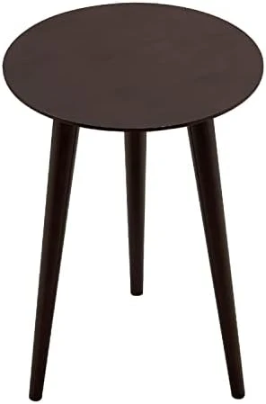 WoodShine Side Table Small Round Solid Wood Sofa Table End Tables Accent Nesting Coffee Table Natural(H:14.37inch) - Image 9