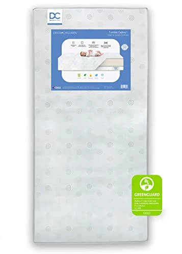 Delta Children Twinkle Galaxy Dual Sided Crib And Toddler Mattress - Premium Sustainably Sourced Fiber Core - Waterproof - GREENGUARD Gold Certified (Non-Toxic) - 7 Year Warranty - Made In USA - Image 8