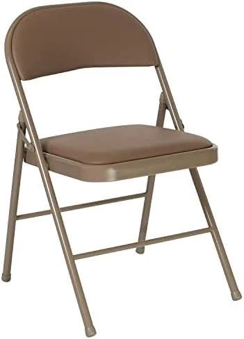 Flash Furniture 4 Pack HERCULES Series Double Braced Gray Vinyl Folding Chair - Image 10