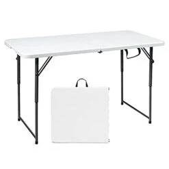 Goplus Folding Table Portable Plastic Picnic Party Dining Camp Tables Indoor Outdoor (HDPE)