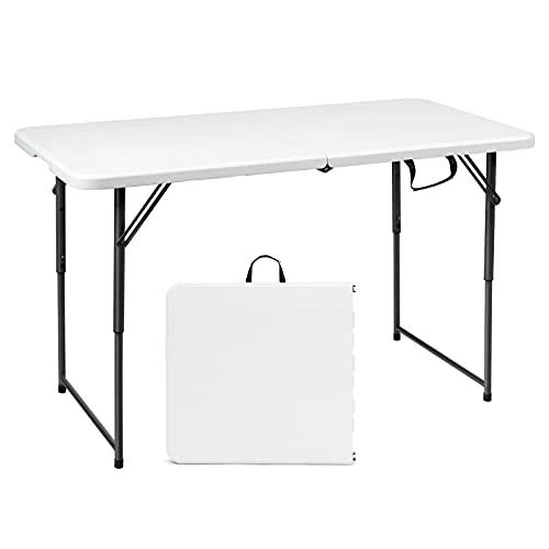 Goplus Folding Table Portable Plastic Picnic Party Dining Camp Tables Indoor Outdoor (HDPE)