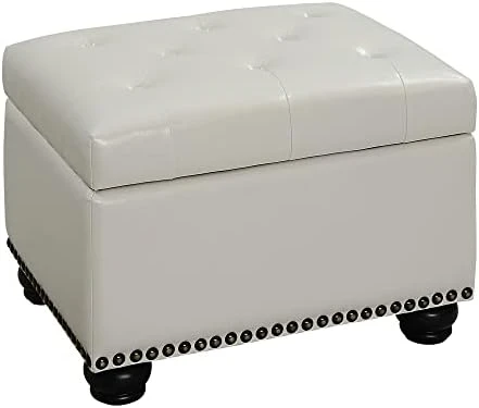 Convenience Concepts Designs4Comfort 5th Avenue Storage Ottoman, Espresso Faux Leather - Image 9
