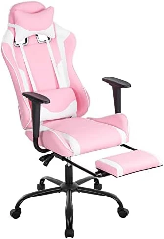 Gaming Chair With Footrest, Ergonomic Office Chair, Adjustable Swivel Leather Desk Chair, Reclining High Back Computer Chair With Lumbar Support And Headrest, Racing Style Video Gamer Chair - Image 8