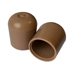 1” Beige Folding Chair Leg Caps (12 Pack) - Heavy Duty Nylon Chair End Caps, Non-Marring Round Hardwood Floor Protectors, Compatible Replacement Plugs For Metal And Padded Folding Chairs Tips (Beige)
