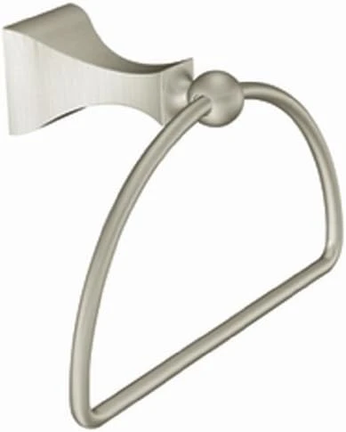 Moen DN8386BN Retreat Collection Bathroom Hand -Towel Ring With Hardware, Brushed Nickel, 7.64"L X 3.83"W X 4.96"H - Image 5