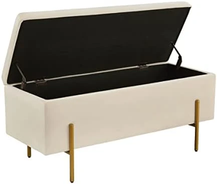 Ball & Cast Ottoman Benches, 41.5", Walnut & Taupe - Image 7