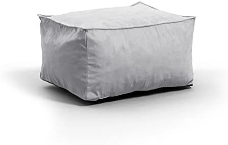 Big Joe Imperial Fufton Foam Filled Bean Bag Sofa With Removable Cover, Gray Union, 5ft Giant - Image 6