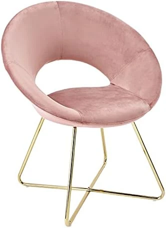 CangLong 25Inch Upholstered Polished Gold Metal Frame, Set Of 2, Counter Stool Chair, Pink 3 - Image 8