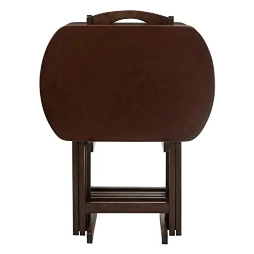 Ergode Corbett 5-Pc Oversize Snack Table Set, Walnut - Image 3