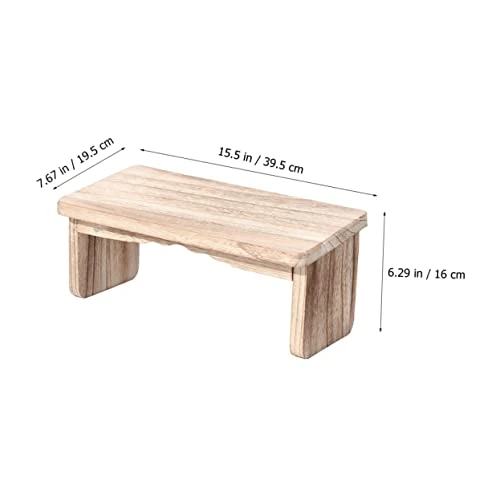 Toddmomy Buddha Kneeling Stool Adjustable Stool Collapsible Stool Portable Folding Stool Yoga Meditation Bench Zazen Bench Meditation Kneeling Stool Non-Skid Stool Kneel Stool Wooden Stool - Image 3