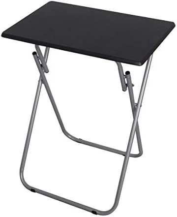 Home Basics Multi-Purpose Lattice Design TV Tray, (2 Pack) Grey/White TV Trays For Eating, Reading, And Games | Folding TV Tray Table | Large TV Trays - Image 10