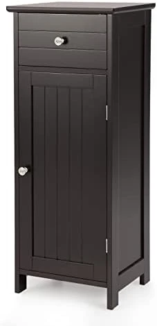 GLACER Bathroom Floor Cabinet, Multifunctional Freestanding Side Storage Cabinet With Adjustable Shelf, Equipped With Anti-toppling Fitting, 14 X 12 X 34.5 Inches (White) - Image 8