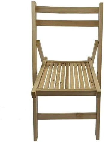 JLBENQIJL Set Of 4 Folding Chairs Poplar Wooden Slatted Seat For Dining Room Kitchen Balcony Wedding Occasion Events, Black - Image 8