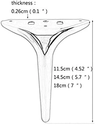 Multi-Color Options Curved Sofa Furniture Furniture Legss Table And Chair Stand Accessories Suitable For Cabinet Bed,Dumb Black,18cm* Kaihangwang - Image 2