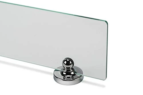 Croydex Glue-Fix Worcester Glass Shelf, Easy Fit No Drilling To Tools