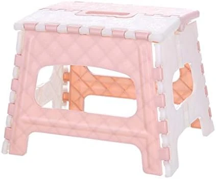 Folding Step Stool With Portable Handle - Non-Slip Folding Stools - Compact Plastic Foldable Step Stool For Bathroom,Bedroom, Kitchen - Portable Folding Step Stool - Image 9