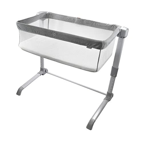 SwaddleMe Beginnings Bassinet Select – Compact Fold Multi-Position Baby Bassinet With Air Flow Mattress, Gray Tweed