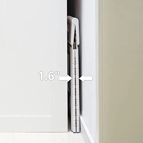 SHIMOYAMA Folding Step Stool 15IN Tall Plastic Foldable Step Stool For Camping Picnic And Home, 1 Pack, Collapsible Stool For Adults, White - Image 4