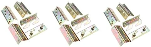 VILLCASE 8 Pcs Malm Bed Frame Metal Holder Adjustable Stand Headboard Kit For Adjustable Bed Bed Hardware Rail Bracket Buckle Gasket Big Bed Bed Rail Fasteners Rust Proof Frame Bracket 4x - Image 5