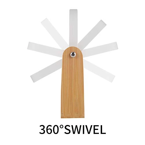 LOTIKO Makeup Mirror With Natural Bamboo Stand, 1X/3X Magnification Double Sided 360 Degree Swivel Magnifying Mirror,Vanity Table,Office Desk,Room Decor, Beauty Gifts(Oval) - Image 3