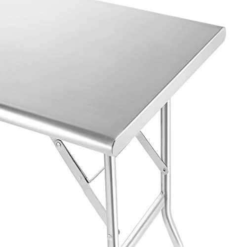 GRIDMANN Stainless Steel Folding Table 48 X 24 Inch, NSF Kitchen Prep & Work Table - Image 2