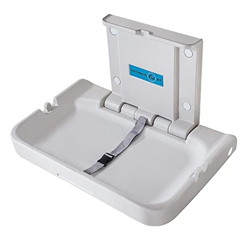 KISTEX Baby Changing Station, Horizontal Diaper Changing Table With Safety Straps, Wall Mounted Changing Tables For Home Commercial