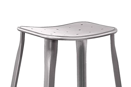 ACEssentials, Saddle Backless Metal Barstool - Image 2